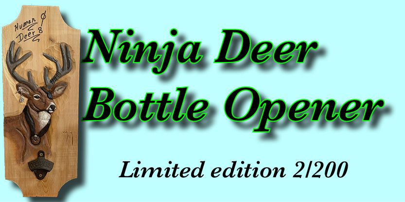 Ninja Deer Craft beer bottle opener, perfect for a breweries near me